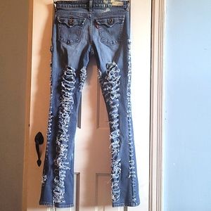 Levi Jeans Size 4 Boot cut Distressed Super cool